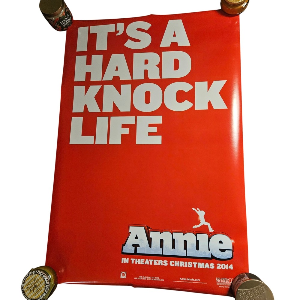 Annie 2014 Promo Movie Poster 27x40‎ Jamie Foxx Quvenzhane Wallis